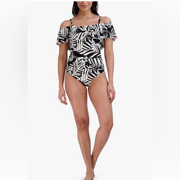 BCBGMaxAzria Other - BCBG Maxamara Women's Standard One Piece Swimsuit Off The Shoulder Tummy Control